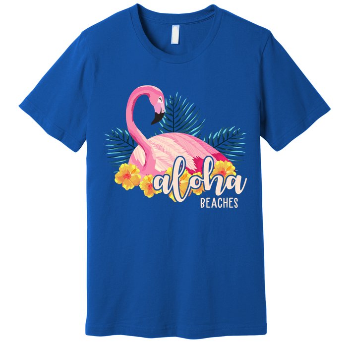 Aloha Beaches Flamingo Tropical Premium T-Shirt