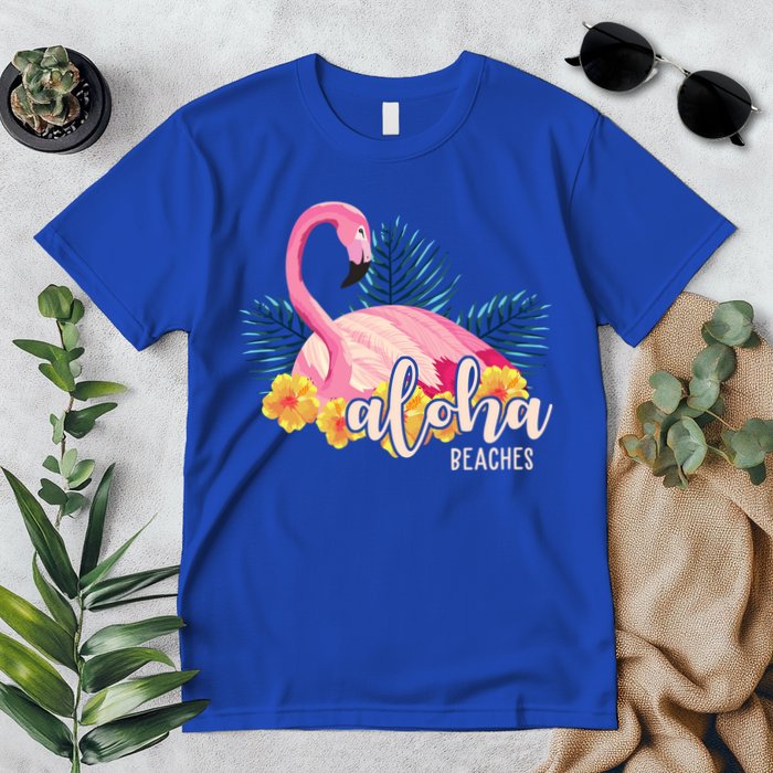 Aloha Beaches Flamingo Tropical Premium T-Shirt