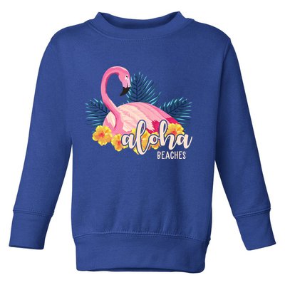 Aloha Beaches Flamingo Tropical Toddler Sweatshirt