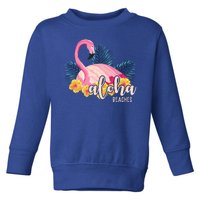 Aloha Beaches Flamingo Tropical Toddler Sweatshirt