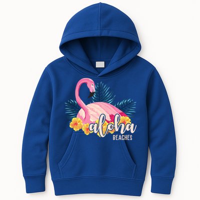 Aloha Beaches Flamingo Tropical Kids Hoodie