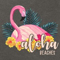 Aloha Beaches Flamingo Tropical Cotton Canvas Backpack
