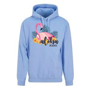 Aloha Beaches Flamingo Tropical Unisex Surf Hoodie