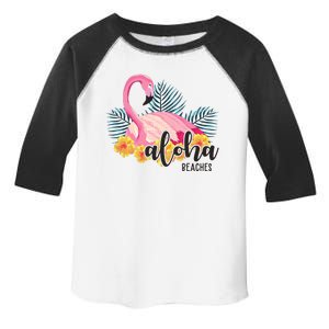 Aloha Beaches Flamingo Tropical Toddler Fine Jersey T-Shirt