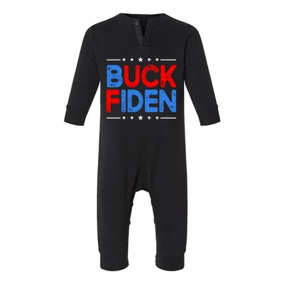 Anti Biden Funny Impeach Joe Biden Buck Fiden Cool Gift Infant Fleece One Piece