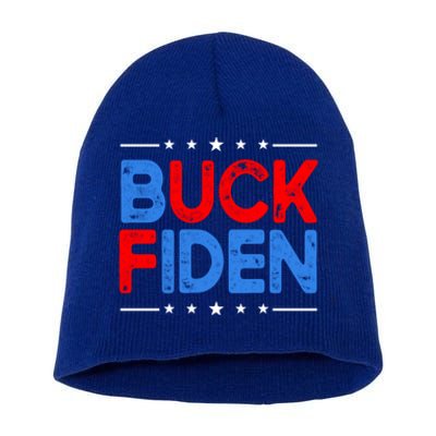 Anti Biden Funny Impeach Joe Biden Buck Fiden Cool Gift Short Acrylic Beanie