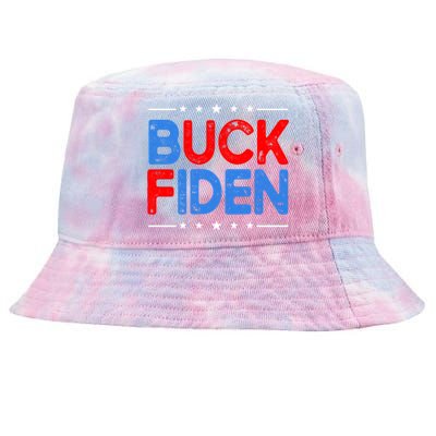 Anti Biden Funny Impeach Joe Biden Buck Fiden Cool Gift Tie-Dyed Bucket Hat