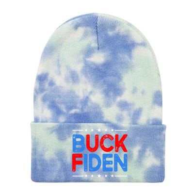 Anti Biden Funny Impeach Joe Biden Buck Fiden Cool Gift Tie Dye 12in Knit Beanie