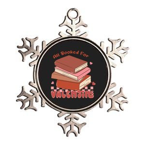 All Booked For Valentines Teacher Metallic Star Ornament