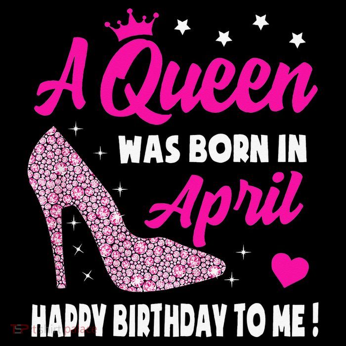 April Birthday For Wo Queen Born In April Tall T-Shirt