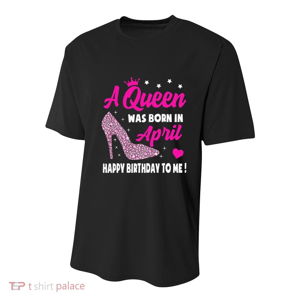 April Birthday For Wo Queen Born In April Youth Performance Sprint T-Shirt