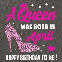 April Birthday For Wo Queen Born In April Cotton Canvas Backpack