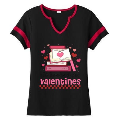 All Booked For Valentine Book Lover Bookish Ladies Halftime Notch Neck Tee