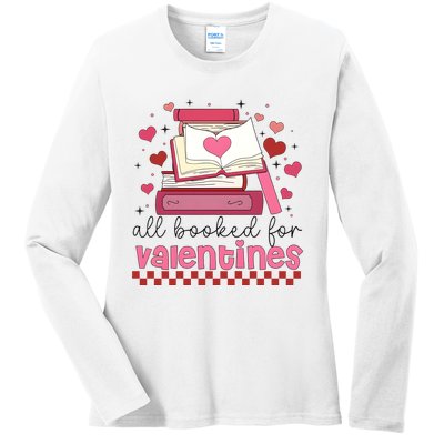 All Booked For Valentine Book Lover Bookish Ladies Long Sleeve Shirt