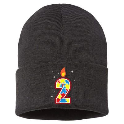 Autism Birthday Fors 2 Sustainable Knit Beanie