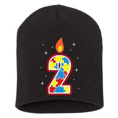 Autism Birthday Fors 2 Short Acrylic Beanie