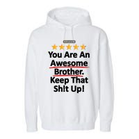 Awesome Brother Funny Gift Idea Garment-Dyed Fleece Hoodie