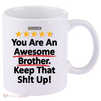 Awesome Brother Funny Gift Idea 11oz C Handle Ceramic Mug