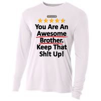 Awesome Brother Funny Gift Idea Cooling Performance Long Sleeve Crew