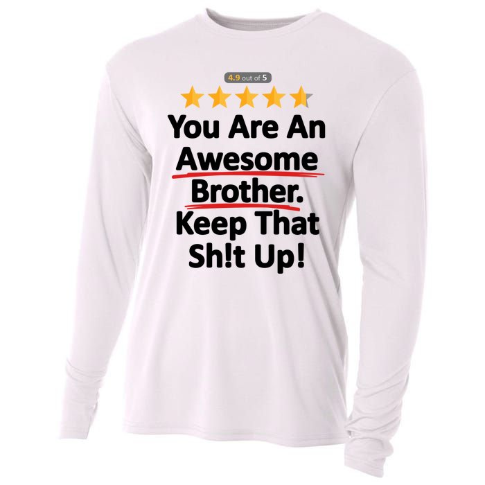 Awesome Brother Funny Gift Idea Cooling Performance Long Sleeve Crew