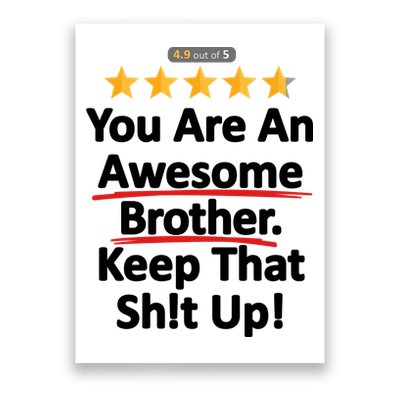 Awesome Brother Funny Gift Idea Poster