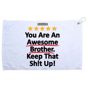 Awesome Brother Funny Gift Idea Grommeted Golf Towel