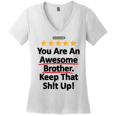 Awesome Brother Funny Gift Idea Women's V-Neck T-Shirt