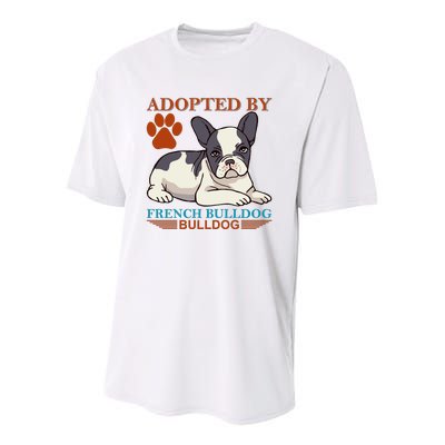 Adopted By French Bulldog Youth Performance Sprint T-Shirt