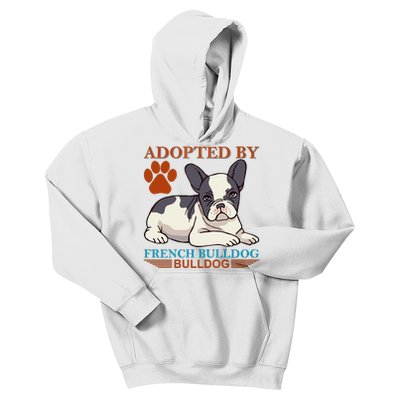 Adopted By French Bulldog Kids Hoodie