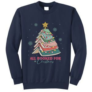 All Booked For Christmas Christmas Book Tree Light Funny ChristmasChristmas G Sweatshirt