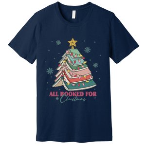 All Booked For Christmas Christmas Book Tree Light Funny ChristmasChristmas G Premium T-Shirt