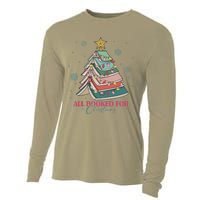 All Booked For Christmas Christmas Book Tree Light Funny ChristmasChristmas G Cooling Performance Long Sleeve Crew