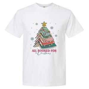 All Booked For Christmas Christmas Book Tree Light Funny ChristmasChristmas G Garment-Dyed Heavyweight T-Shirt