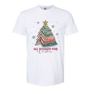 All Booked For Christmas Christmas Book Tree Light Funny ChristmasChristmas G Softstyle CVC T-Shirt