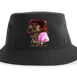 August Birthday Funny Melanin Afro Queen Black Wo Sustainable Bucket Hat