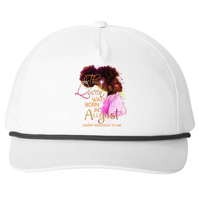 August Birthday Funny Melanin Afro Queen Black Wo Snapback Five-Panel Rope Hat