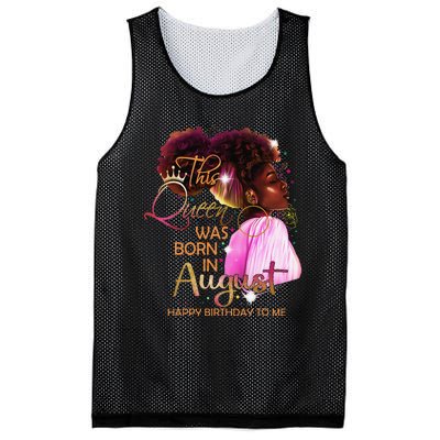 August Birthday Funny Melanin Afro Queen Black Wo Mesh Reversible Basketball Jersey Tank