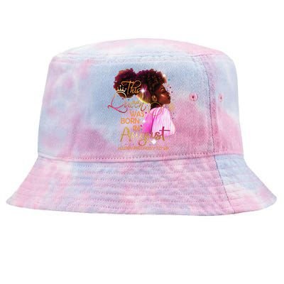 August Birthday Funny Melanin Afro Queen Black Wo Tie-Dyed Bucket Hat