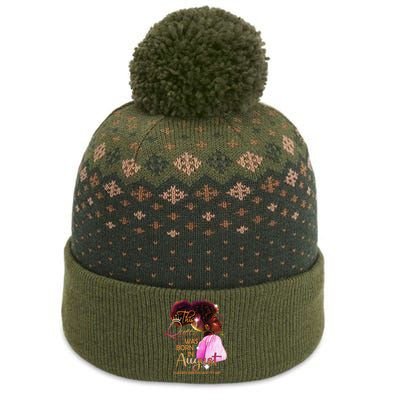 August Birthday Funny Melanin Afro Queen Black Wo The Baniff Cuffed Pom Beanie