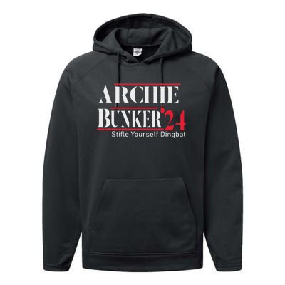 Archie Bunker For President Performance Fleece Hoodie