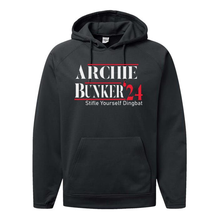 Archie Bunker For President Performance Fleece Hoodie