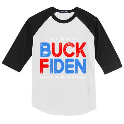 Anti Biden Funny Impeach Joe Biden Buck Fiden Great Gift Kids Colorblock Raglan Jersey