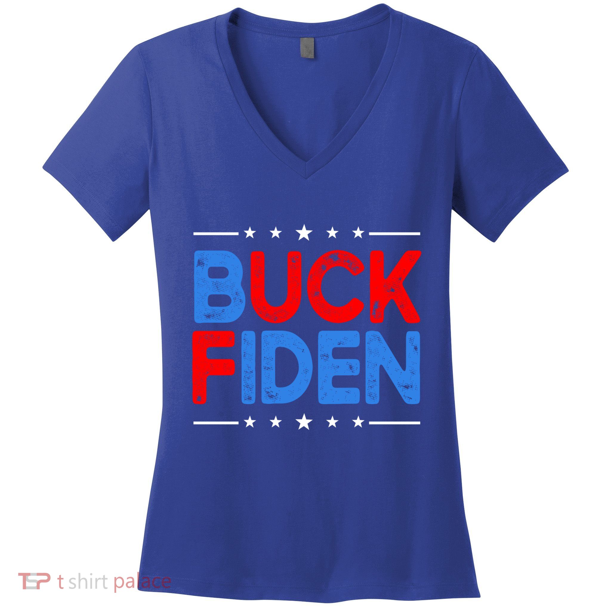 Anti Biden Funny Impeach Joe Biden Buck Fiden Great Gift Women's V-Neck T-Shirt