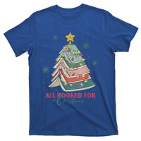 All Booked For Christmas Vintage Librarian Xmas Tree Lights Gift T-Shirt