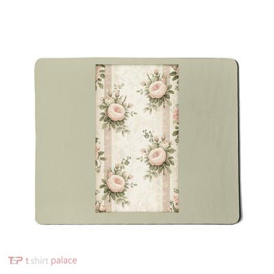 Aesthetic Blushing Floral Pattern Coquette Mousepad