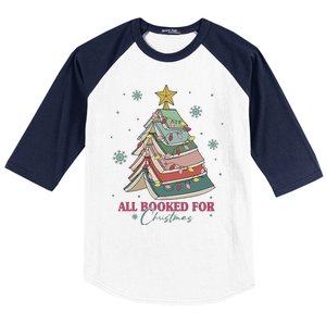 All Booked For Christmas Baseball Sleeve Shirt