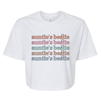 Aunties Bestie From Aunt To Niece Meaningful Gift Bella+Canvas Jersey Crop Tee