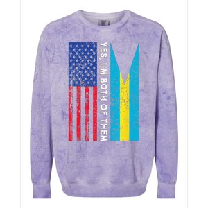 American Bahamian Flag Bahamas Island Flag Bahamian Travel Colorblast Crewneck Sweatshirt