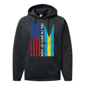 American Bahamian Flag Bahamas Island Flag Bahamian Travel Performance Fleece Hoodie