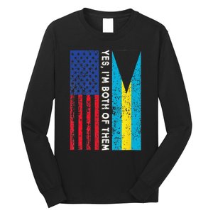 American Bahamian Flag Bahamas Island Flag Bahamian Travel Long Sleeve Shirt